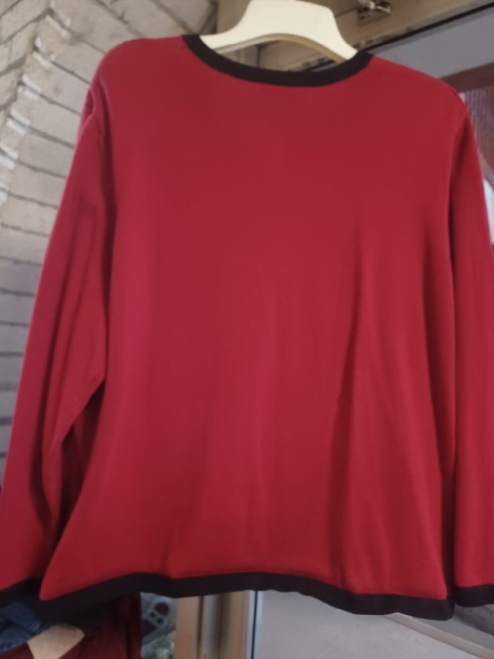 Serengeti Women's Cardigan Sweater 3X Red & Black - Picture 2 of 5